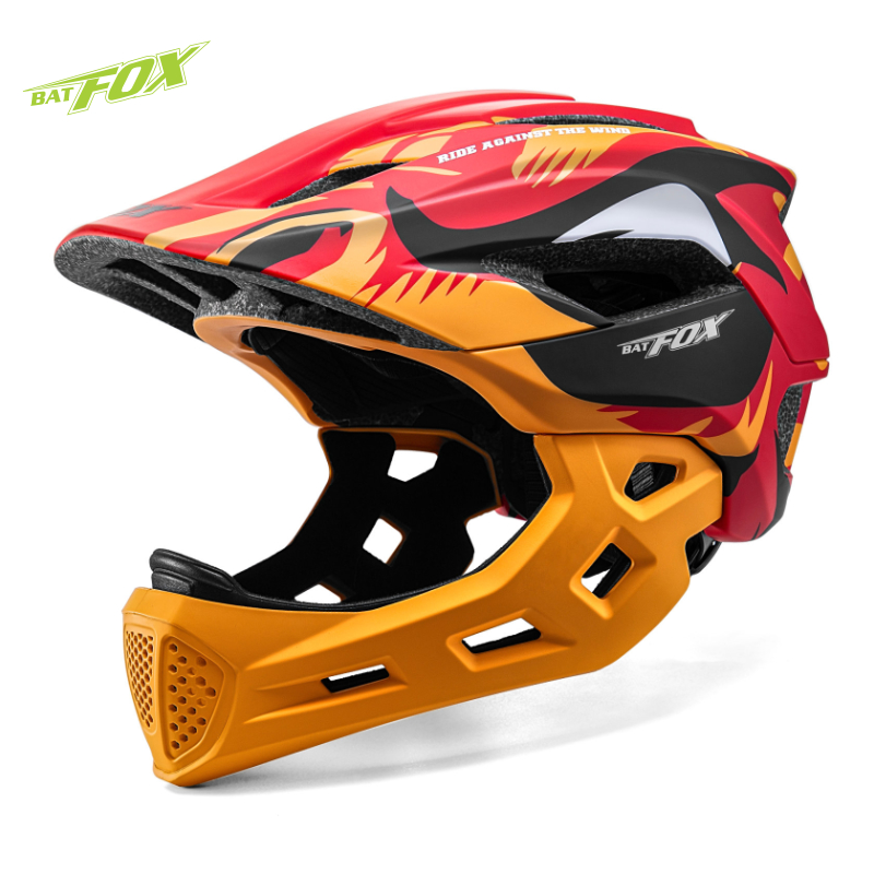 Motorcycle Gear Kids - BATFOX Casco da bici integrale per