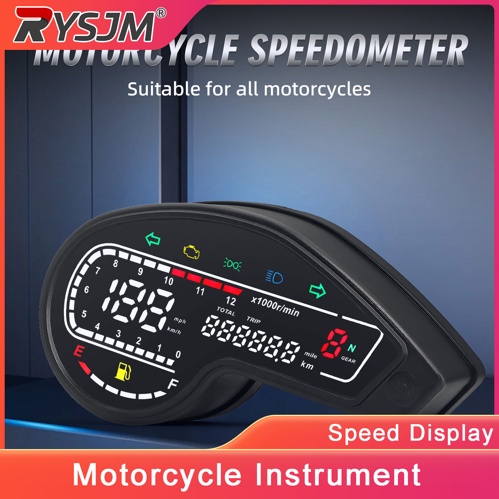 Motorcycle Gear And Accessories - Tachimetro Digitale LED per Moto Honda