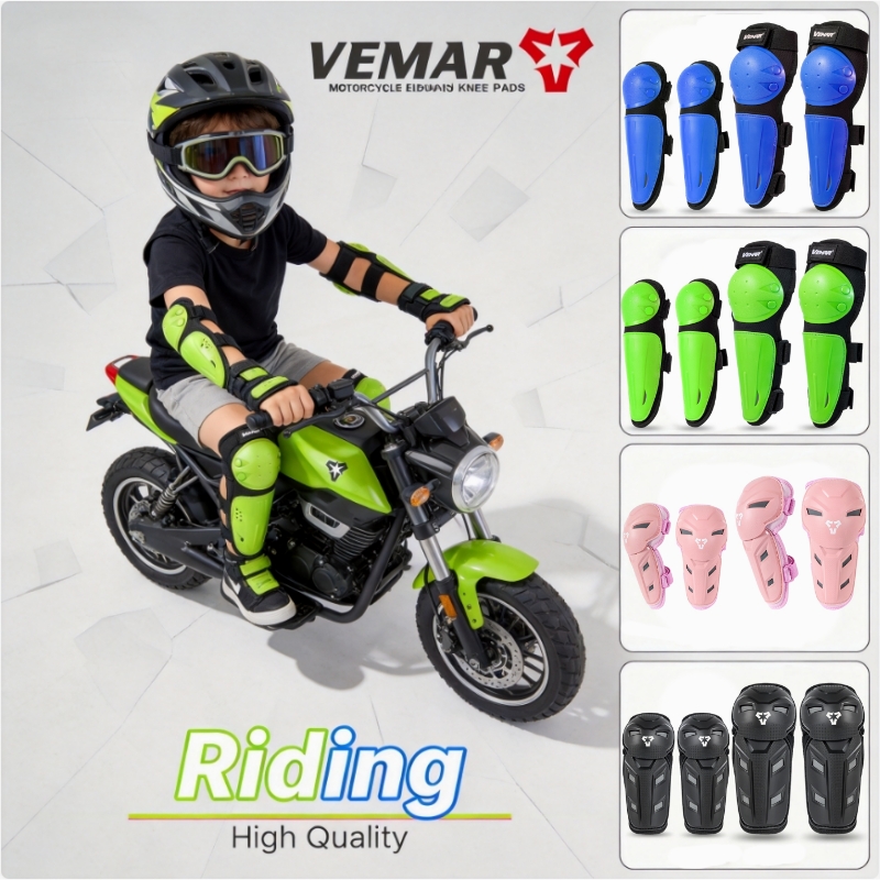 Motorcycle Gear Kids - Set di Protezioni per Ginocchia e
