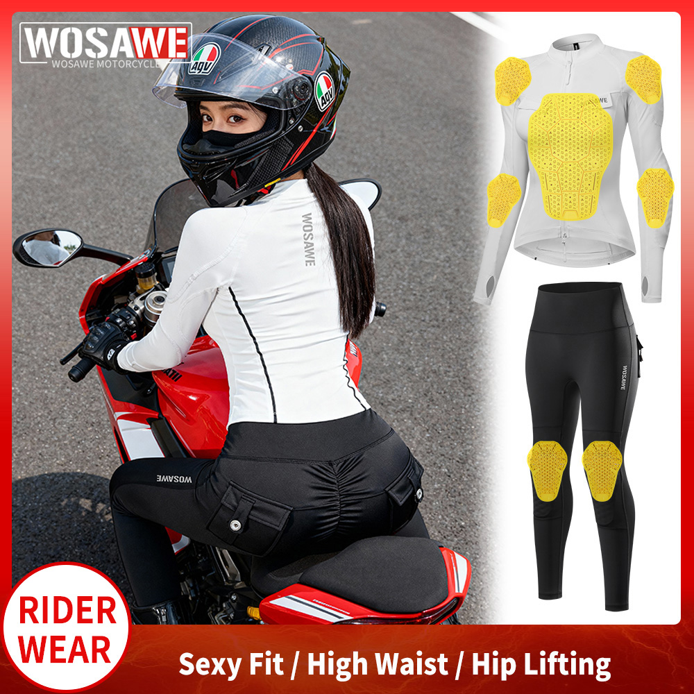 Motorcycle Gear Jacket Women - WOSAWE Completo Moto Donna: Giacca e