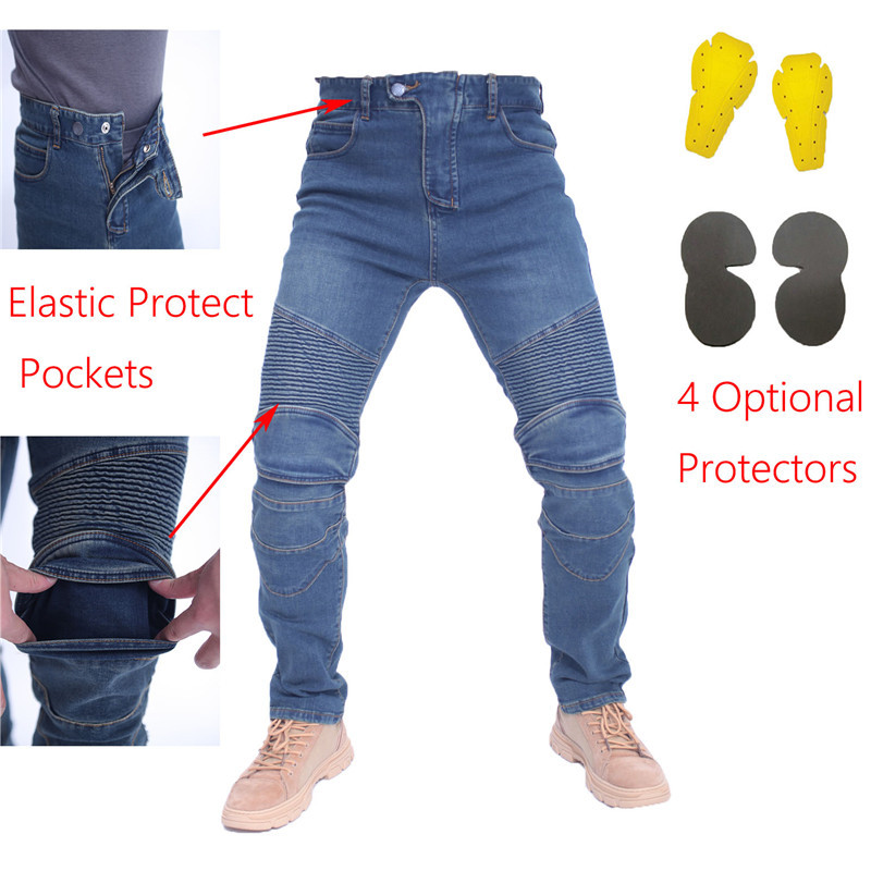 Motorcycle Gear Testing - Pantaloni da Moto Komin con Ricami,