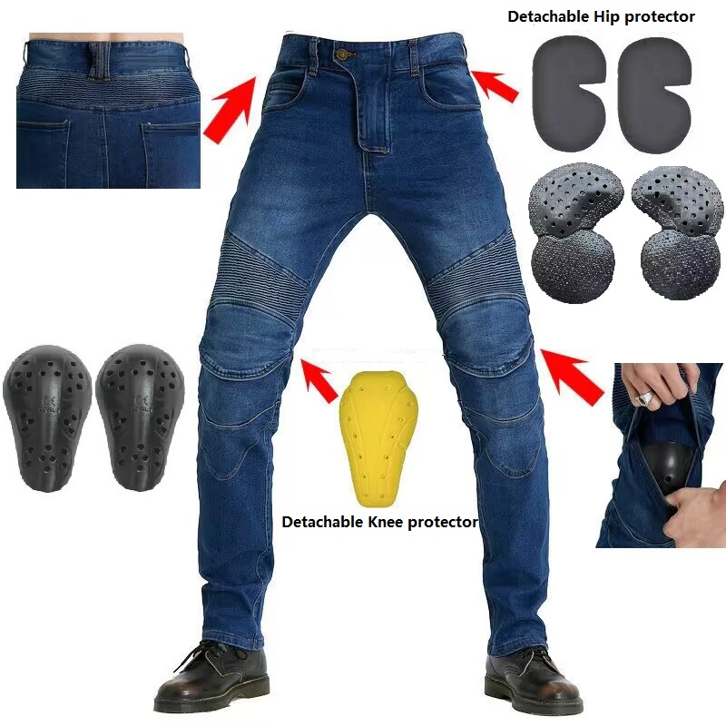Jeans da Uomo Ricamati, Pantal - Motorcycle Gear Testing recensione e prezzo